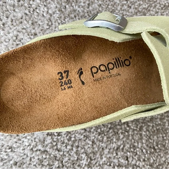 Papillio by Birkenstock Boston Suede Chunky Clogs - Picture 3 of 5